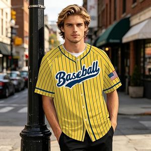 Camiseta de Béisbol con Bandera Americana para Hombre, 250.º Aniversario de EE. UU., Camisa Patriótica, 4 de Julio, con Botones - Product Image 4