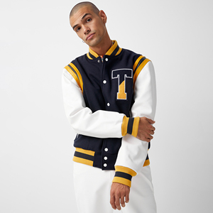 Veste universitaire sportive d'hiver pour homme personnalisée 2026, col montant, tissu en polaire enduit, coque en viscose, chauffée - Product Image 3
