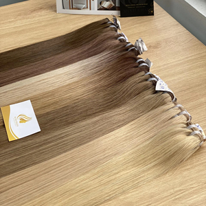 100% Real Virgin Vietnamese Remy Hair Extensions Black/Brown Cuticle Aligned Machine Weft <b>Bleached</b> Premium Drawn 8''-32'' - Product Image 1