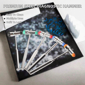Marteau réflexe manuel en acier inoxydable, outil de diagnostic multifonctionnel, instrument de percussion neurologique ISO13485 ORL USI - Product Image 2