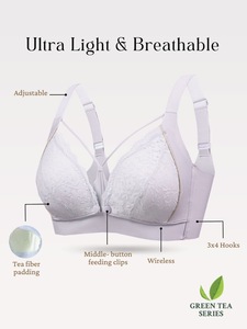 Sujetador de lactancia elegante para mujer Bmama con encaje suave y cobertura completa en los lados - Product Image 4