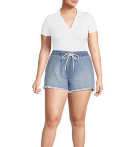 Shorts de Mezclilla Vintage para Mujer, Shorts Clásicos de Algodón, Corte Holgado, Estilo Casual de Verano, Color Azul Deslavado - Product Image 5