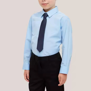 Ensembles de chemises blanches en coton de haute qualité pour uniformes scolaires, modèles gratuits, pour garçons du primaire et du collège - Product Image 5
