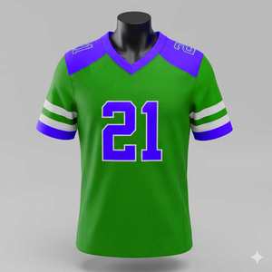 Ropa Deportiva, Jersey de Fútbol Americano de Manga Corta, Personalizable, Transpirable, Unisex para Adultos, de Alta Calidad - Product Image 1