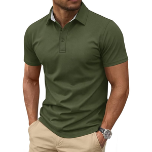 Chemises polo de golf pour hommes, coupe ajustée, manches courtes, respirantes, grandes tailles, fabriquées au Bangladesh - Product Image 3