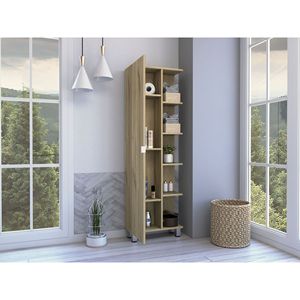 Mobiletto Porta Asciugamani Los Angeles con Cinque Ripiani e Una Divisoria per Arredo Bagno - Product Image 5