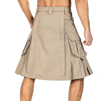 Kilts en coton pour hommes de qualité supérieure pour usage extérieur, faible MOQ, couleur unie, grandes tailles, service OEM