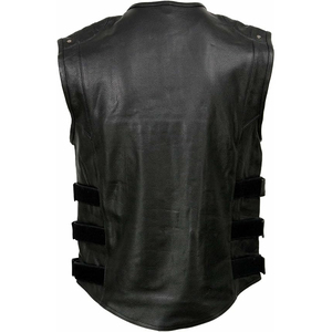Chaleco de Cuero Genuino Samroz Sports para Hombre, Cuello en V, Cierre de Cremallera, Transpirable, Ajuste Personalizado, Ropa Exterior Informal - Product Image 3