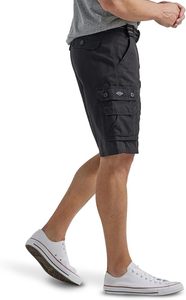 Shorts en jean cargo noirs pour hommes, taille mi-haute avec poches, style décontracté d'été, tissu respirant, délavage classique - Product Image 5