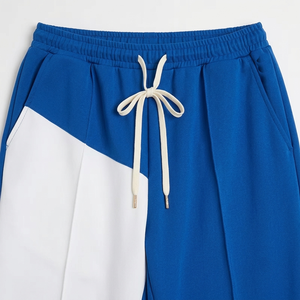 Pantalon décontracté polyvalent pour homme, coupe droite, color-block, ample et oversize, idéal printemps-été - Product Image 5