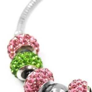   Pulsera Escudo para Mujer, Elegante, en Verde, Rosa y Dorado, con Dije de Escudo, Joyería de Moda, Accesorio de Muñeca con Estilo, Premium - Product Image 3