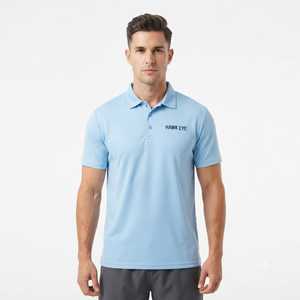 Polo homme tendance été, couleur unie, polyester, haute qualité, taille standard, manches courtes - Product Image 5