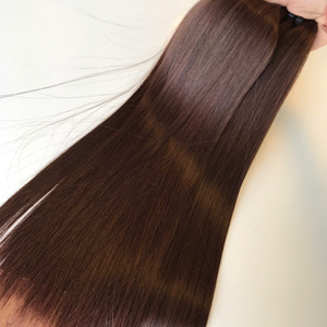 SMA ผมมนุษย์สีน้ำตาลเข้มสำหรับต่อ100% หนังกำพร้าจากโรงงาน - Product Image 6