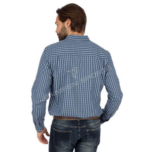 Men Blue&White Long Sleeve <b>Shirt</b> Turn Down Collar Single Chest Pocket Casual Bavarian Oktoberfest - Product Image 6