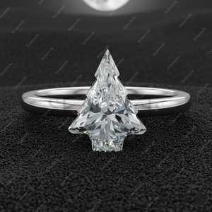 Bague en diamant d'origine Haute Joaillerie en forme de sapin de Noël |   Bijoux Solitaires Artisanaux de Luxe, Cadeau Idéal - Product Image 2