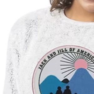 Youth <b>White</b> Sherpa Fleece Sweatshirt <b>Long</b> <b>Sleeve</b> Crew Neck Graphic Pullover Soft Warm Casual Kids Winter <b>Top</b> Comfortable - Product Image 2