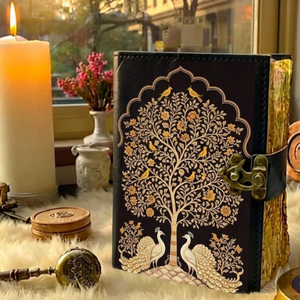Diario Tradicional de Cuero Vintage con el Árbol de la Vida, Libro de Sombras Wiccano, Grimorio Hecho a Mano, Diario de Escritura, Regalo - Product Image 5