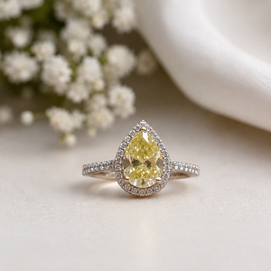 ใบรับรอง GIA เพชรทรงลูกแพร์ สีเหลืองอ่อนแฟนซี เพชรธรรมชาติ 1.00 กะรัต ความสะอาดระดับ VS1 เพชรเม็ดเดี่ยว ขายส่ง เพชรคุณภาพสูง - Product Image 2