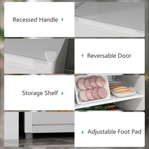 Small 3 Cu Ft Upright Freezer with Reversible Single Door Adjustable Thermostat Class Energy Efficiency for Home Apartment Hotel - Product Image 4