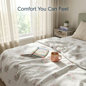 Juego de Sábanas Super King Size de 120x120 Pulgadas, 100% Algodón Puro, con 2 Fundas de Almohada |   Ropa de cama transpirable y con cremallera para almacenamiento. - Product Image 4