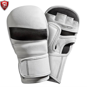 Gants de sparring MMA de haute qualité, sur mesure, en cuir PU, antidérapants, avec sangle de poignet réglable, fermeture auto-agrippante, pour adultes - Product Image 1