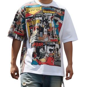 Boxy Fit camiseta en blanco personalizado hombres francés Terry sudadera Camiseta 100% algodón Pima orgánico 100% algodón camiseta para hombres ajuste suelto - Product Image 1