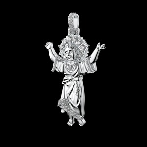 Pendentif Bébé Jésus en Moissanite Symbole Amour Divin Protection Argent 925 Plaqué Or 14K Certifié GRA 1.50CT Collier Sacré - Product Image 4