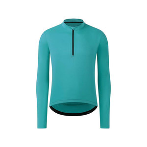 เสื้อปั่นจักรยานแขนยาวสีเขียวอ่อนสำหรับผู้ชายผู้หญิงสวมใส่เพื่อประสิทธิภาพในการออกกำลังกาย - Product Image 5
