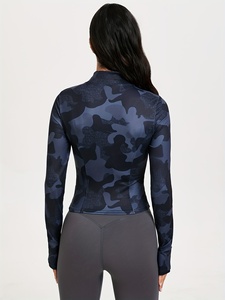 High Quality Plus Size Womens Yoga <b>Jacket</b> Leggings Set Zipper Front Quick Dry Eco-Friendly Seamless Fitness <b>Workout</b> 100% Nylon - Product Image 4