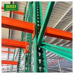 ชั้นวางพาเลท BHD 5 ชั้น เหล็กเคลือบผงป้องกันการกัดกร่อน อุปกรณ์จัดเก็บแบบเลือกได้ รูปทรงหยดน้ำ มาตรฐานอเมริกา - Product Image 3
