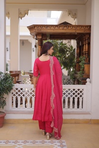 Latest Stunning Outfit for Party and Festive Function in <b>Beads</b> <b>Thread</b> Embroidery Work Salwar Kameez for Women Comfortable Fit - Product Image 2