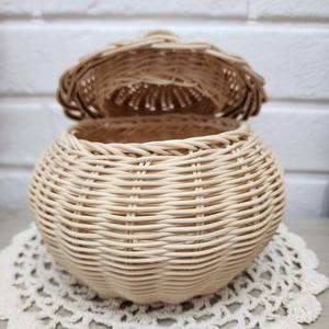 กล่องเก็บของหวายขนาดเล็ก กล่องฝาปิดสานทำมือ สำหรับใส่เครื่องประดับจิ๋ว - Product Image 5