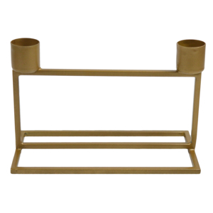 Porte-bougie moderne au design élégant, finition peinte en or, support à trois bougies personnalisé, design pour la maison, la villa, le dîner et les mariages - Product Image 6