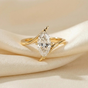 <b>925</b> Sterling <b>Silver</b> Luxury Marquise Cut VVS Moissanite Wedding Engagement <b>Ring</b> for Women Anniversary Gift & Party Jewelry - Product Image 3