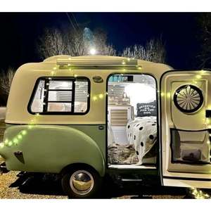 Mini caravana ligera de chapa galvanizada, casa rodante compacta con cocina y espacio para dormir, unidad de camping remolcable. - Product Image 4