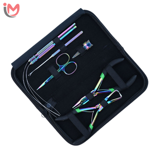 Kit de Herramientas para Extensiones de Cabello: Alicates de Crimpado, Gancho de Extracción, Herramienta de Enhebrado, Mini Tijeras, Herramienta para Separar Dedos, para Salón - Product Image 3