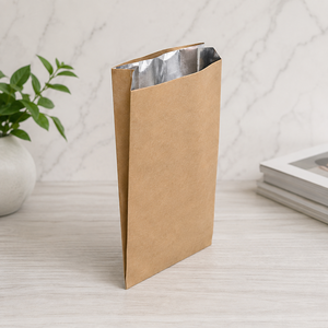 Sac en papier kraft personnalisé pour la restauration rapide, les hot-dogs, les sandwichs, les hamburgers, résistant à la graisse, avec poignées découpées - Product Image 2