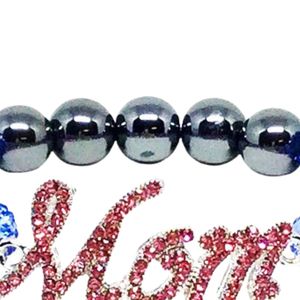Pulsera de Cristal Rosa para Mamá, Pulsera Elástica con Cuentas, Accesorio de Joyería de Moda para Mujer, Regalo para Uso Diario, Estilo Elegante - Product Image 3