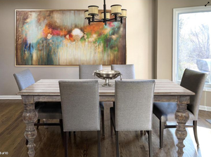 Mesa de Comedor Rectangular de Madera Estilo Rústico con Patas Torneadas para 4 Personas, No Requiere Ensamblaje - Product Image 6