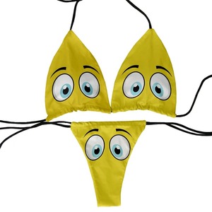 ODM 2026 Nouveau Ensemble de bikini sexy style T, Maillot de bain brésilien, Ensemble de maillot de bain avec cordon de serrage réglable en Spandex/Polyester, Logo frontal - Product Image 5