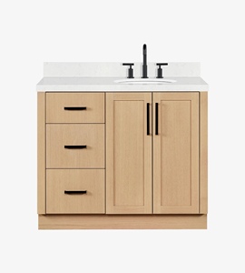 Meuble sous-vasque de salle de bain 42 pouces à étalage à droite, marque privée Zacchaeus, 6 options de finition, fabricant OEM Vietnamien - Product Image 1