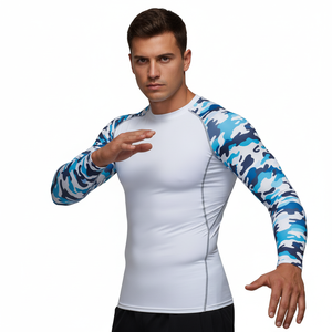 Wholesale Long Sleeve Mens Mma <b>Compression</b> <b>Shirt</b> Rashguard Custom Bjj Rash Guard <b>Compression</b> Wear Top Fighting <b>Shirt</b> - Product Image 6