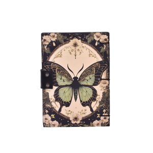 Agenda classique A5 avec illustration de papillon, 200 pages, couverture en carton rigide |   Journal rustique avec fermeture à fermoir métallique, fournisseur en gros, OEM - Product Image 2