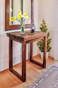 โต๊ะคอนโซลไม้เนื้อแข็งสำหรับห้องโถง รับน้ำหนักได้มาก พร้อมพื้นผิวหนา โครงสร้างแข็งแรง และพื้นผิวแบบธรรมชาติ - Product Image 3