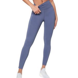 Leggings de sport sans couture pour femme, taille haute, imprimés, extensibles dans les quatre sens (Spandex/Nylon), avec poches, vente en gros OEM à bon prix - Product Image 1