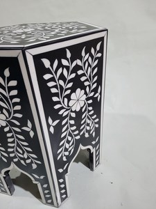 Belladec Bone Inlay <b>Bedside</b> Console Table <b>Stool</b>-Modern Design High Quality Handcrafted Home Decor <b>for</b> Get Well Use Delhi Origin - Product Image 2