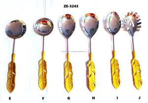 Designer Stainless Steel Spoon Sets Vintage Grade Stainless Mirrored Steel Spoons Utility <b>Knife</b> Flatware From India - Product Image 4