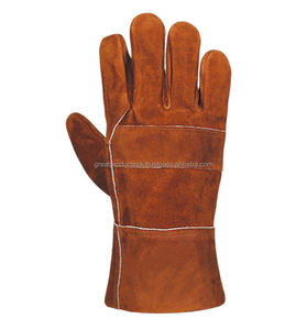 Guantes de soldadura de cuero de vaca, alta calidad, bajo precio, tig mig - Product Image 5