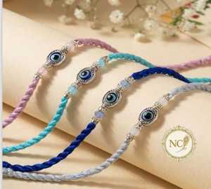 ชุดสร้อยข้อมือป้องกันภัยจากสิ่งชั่วร้ายแบบทำมือสำหรับผู้ชายและผู้หญิง พร้อมด้วยเชือกไหมถักคุณภาพพรีเมียม - Product Image 2