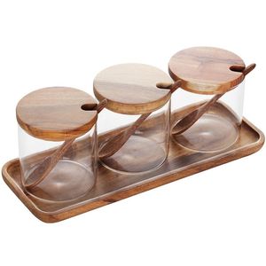 Retro Metal <b>Storage</b> <b>Containers</b> Set With Copper Handles And Lids For <b>Kitchen</b> Food Preservation Gray Color - Product Image 3